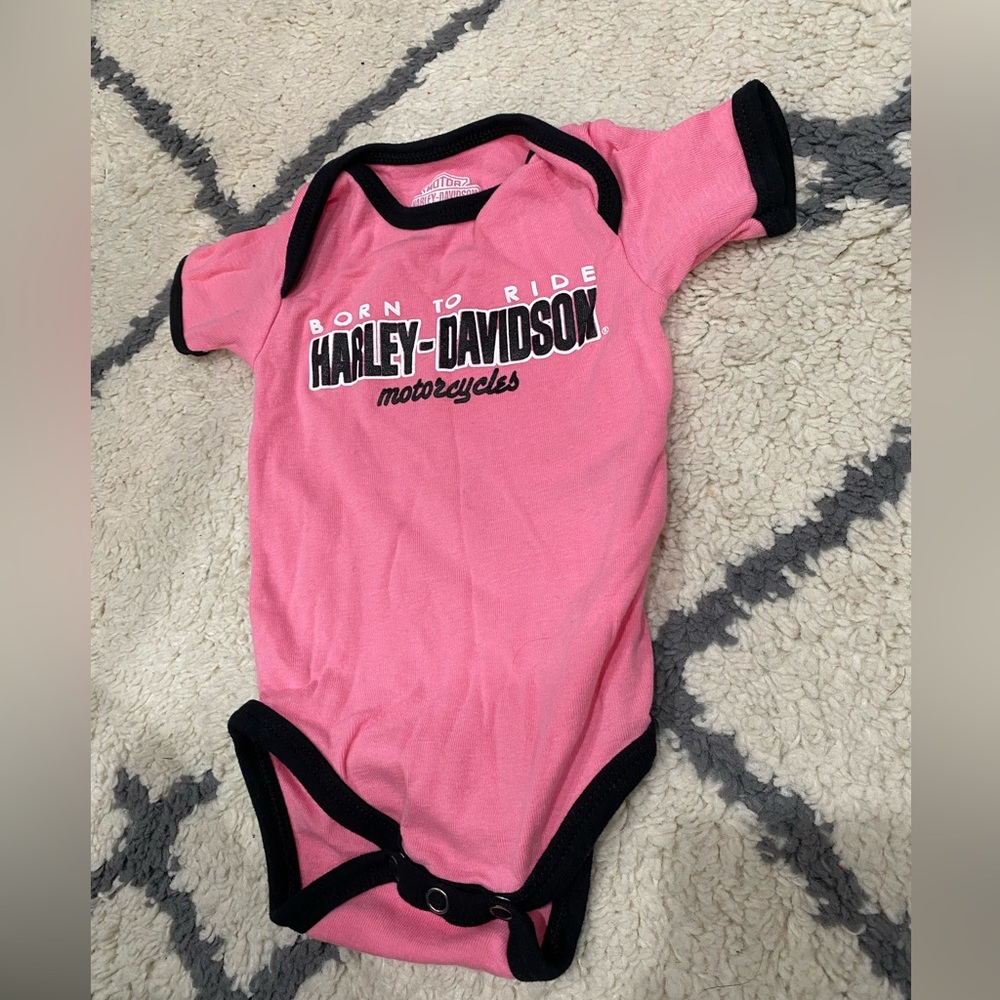 harley davidson onesie and pant set